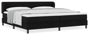 vidaXL Κρεβάτι Box Spring με Στρώμα Μαύρο 200x200 εκ. Υφάσματος