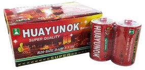 Huayunok Μπαταρία R20 Size D UM-1 1.5V 12τεμ – Battery