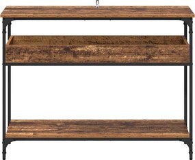 vidaXL Τραπέζι κονσόλας Παλαιό ξύλο 100 x 29 x 75 εκ.