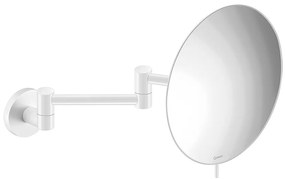 Καθρέπτης Μεγεθυντικός Επιτοίχιος Ø20 εκ.Διπλός Βραχίονας  Μεγέθυνση *3 White Mat Sanco Mirrors MR-701-M101