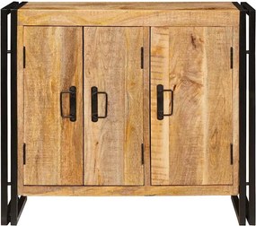 vidaXL Πλαϊνό γραφείο Καφέ 80 x 33 x 70 εκ. Μασίφ ξύλο μάνγκο