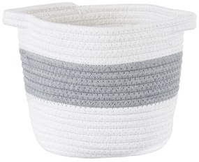 Καλάθι Διακοσμητικό Kefalonia 20321 Φ20x20cm White-Grey GloboStar Rope