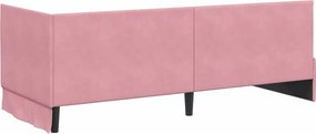 vidaXL Κρεβάτι Γωνίας Ροζ 80 x 200 cm Βελούδο