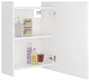 vidaXL Καθρέφτης Μπάνιου Λευκός 62,5 x 20,5 x 64 εκ. από Επεξ. Ξύλο