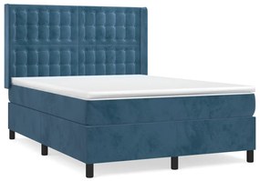 ΚΡΕΒΑΤΙ BOXSPRING ΜΕ ΣΤΡΩΜΑ ΣΚΟΥΡΟ ΜΠΛΕ 140X190 ΕΚ. ΒΕΛΟΥΔΙΝΟ 3132919