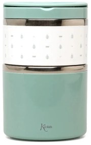 Kiokids Θερμoδοχείο Φαγητού με 2 Θαλάμους Mint 930ml.