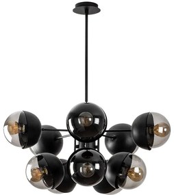 Φωτιστικό Οροφής Karsor 584TTM1287 68x68x75cm 10xE27 40W Black Opviq