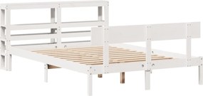 vidaXL Σκελετός Κρεβ. Χωρίς Στρώμα Λευκό 120x200 εκ Μασίφ Πεύκο