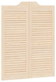 SWING DOORS LOUVRED DESIGN 2-PAIR 100X80 CM ΜΑΣΙΦ ΞΥΛΟ ΠΕΥΚΟ 4107129