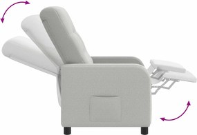 vidaXL Αναπαυτική Καρέκλα Σκίουρος Γκρί Ύφασμα