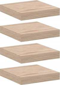 vidaXL Ράφια Τοίχου 4 τεμ. 23x23,5x4 εκ. Επεξεργασμένο Ξύλο