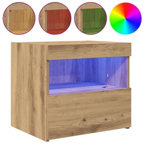 vidaXL Κομοδίνο 2 pcs artisan δρυς 50 x 40 x 45 cm Επεξεργασμένο ξύλο