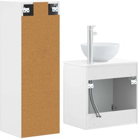 vidaXL Σετ Επίπλων Μπάνιου 2 τμχ. Λευκό 33 x 34,5 x 100 εκ