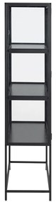 Βιτρίνα Oakland H144, Μαύρο, Γκρι δρυς, Με πόρτες, Ο αριθμός των θυρών: 2, 150x77x35cm, 42 kg | Epipla1.gr