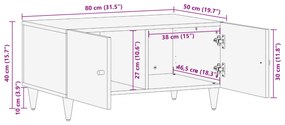 ΤΡΑΠΕΖΑΚΙ ΣΑΛΟΝΙΟΥ 80 X 50 X 40 ΕΚ. ΑΠΟ ΜΑΣΙΦ ΞΥΛΟ ΜΑΝΓΚΟ 358289