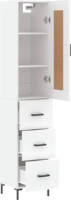 vidaXL Ντουλάπι Λευκό 34,5 x 34 x 180 εκ. από Επεξεργασμένο Ξύλο