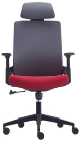 Πολυθρόνα Γραφείου Bf8900 Διευθυντή Mesh Γκρι / Ύφασμα Μπορντώ . Διάσταση: 64x66x116/128cm