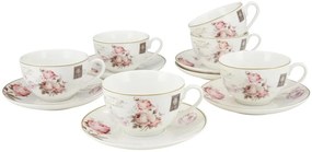 Φλυτζάνι Τσαγιού Σετ 6τμχ Πορσελάνης Romantic Touch 220ml Oriana Ferelli® LX08779622