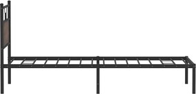 vidaXL Πλαίσιο Κρεβατιού Χωρ. Στρώμα Καφέ Δρυς 107x203 εκ Επεξ. Ξύλο