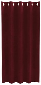 vidaXL Κουρτίνες με κουρτίνες 2 pcs Μπορντό 140 x 175 cm Βελούδο