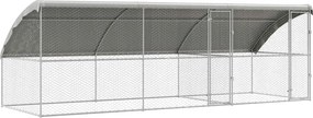 vidaXL Κλουβί Σκύλου 3 pcs Ασημί 6 x 2 x 2 m Γαλβανισμένος χάλυβας