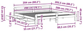 ΣΚΕΛΕΤΟΣ ΚΡΕΒ. ΧΩΡΙΣ ΣΤΡΩΜΑ ΛΕΥΚΟ 200X200 ΕΚ ΜΑΣΙΦ ΠΕΥΚΟ 3309027