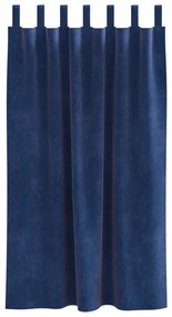 vidaXL Curtains Blackout με Χερούλια 2 τμχ Σκούρο Μπλε Βελούδο