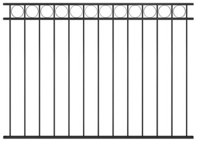 Πάνελ Περίφραξης Μαύρο 1,7 x 1,2 μ. από Ατσάλι - Μαύρο
