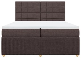 ΚΡΕΒΑΤΙ BOXSPRING ΜΕ ΣΤΡΩΜΑ ΣΚΟΥΡΟ ΚΑΦΕ 200X200 ΕΚ. ΥΦΑΣΜΑΤΙΝΟ 3294466