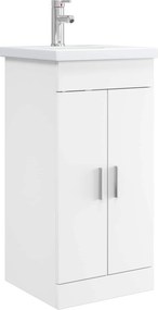 vidaXL Καθρέφτης μπάνιου με νιπτήρα Λευκό 42 x 40 x 84,5 εκ