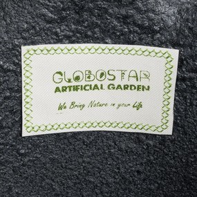 GloboStar® Artificial Garden GENOVA 20724 Επιδαπέδιο Πολυεστερικό Τσιμεντένιο Κασπώ Γλάστρα - Flower Pot Μαύρο Φ40 x Υ90cm