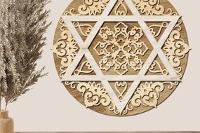 Intra απο ξύλο plywood 3mm-4mm πάχος – Star of DavΠολυστρωματική διακόσμηση τοίχου Δίασταση 40x30 cm INTRAFABR-83797818