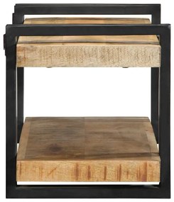 Ράφι τοίχου 70x33x35 cm Στερεό ακατέργαστο ξύλο Mango - Καφέ