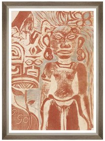 Κάδρο Goddess Hina FA13421 50x70cm Terracotta-Grey MindTheGap Κάθετοι Ξύλο,Γυαλί