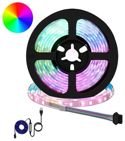 vidaXL Λωρίδα LED 2 pcs Μαύρο και Διαφανές 1700 χιλ