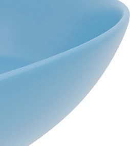 vidaXL Νιπτήρας Μπάνιου Στρογγυλός Γαλάζιος Κεραμικός