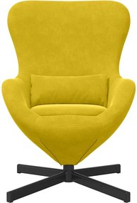 vidaXL Κάθισμα-αυγό Κίτρινο 63 x 73 x 90 εκ Βελούδο