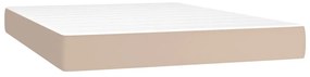 vidaXL Στρώμα με Pocket Springs Καπουτσίνο 140x190x20εκ. Συνθετ. Δέρμα
