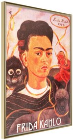 Αφίσα - Frida Khalo – Self-Portrait - 20x30 - Χρυσό - Χωρίς πασπαρτού