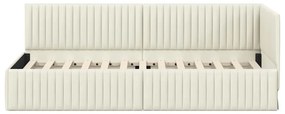 vidaXL Κρεβάτι Γωνίας με κεφαλάρι Κρεμ 80 x 200 cm Βελούδο