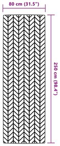 Χαλί εξωτερικού χώρου ARAKIL γκρι 80x250 cm PP - Γκρι