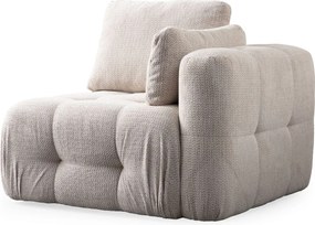 Corner Sofa Amaris 3 Seater With Pouffe - Beige Beige