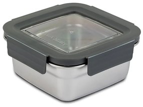 Φαγητοδοχείο Misty 10-002-111 13,9x13,9x6,3cm 600ml Inox-Grey Nava Ανοξείδωτο Ατσάλι