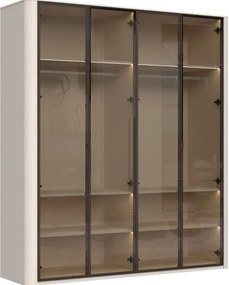 Ντουλάπα Dutchess τετράφυλλη glass