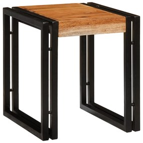 vidaXL Τραπέζια άκρης 3 pcs Καφέ και Μαύρο Μασίφ ξύλο ακακίας