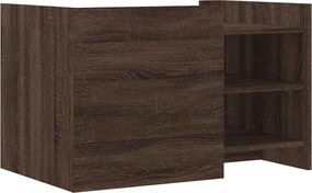 vidaXL Τραπεζάκι Σαλονιού Καφέ Δρυς 80x50x50 εκ. από Επεξεργ. Ξύλο