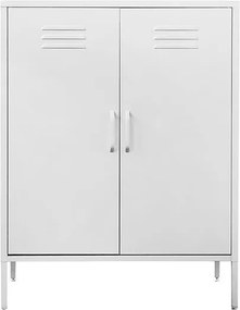 Ντουλάπα μεταλλική Nextdeco δίφυλλη λευκή Υ102x80x40εκ.