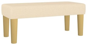 vidaXL Κρεβάτι Boxspring με Στρώμα Κρεμ 100 x 200 εκ. Υφασμάτινο