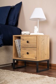 Nightstand Glimmer - Atlantic Pine, Black Atlantic Pine
Black
