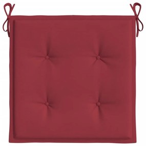 Μαξιλάρια Καρέκλας Κήπου 6τεμ Μπορντό 50x50x3 εκ. Oxford Ύφασμα - Κόκκινο
